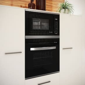 Conjunto Micro-ondas de Embutir 25l e Forno Elétrico Digital de Embutir 68l Mueller Preto