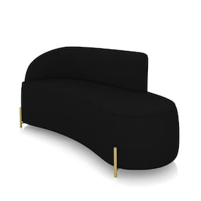Sofá 3 Lugares Orgânico 180cm Pé Dourado Morgan Linho D03 - D`Rossi