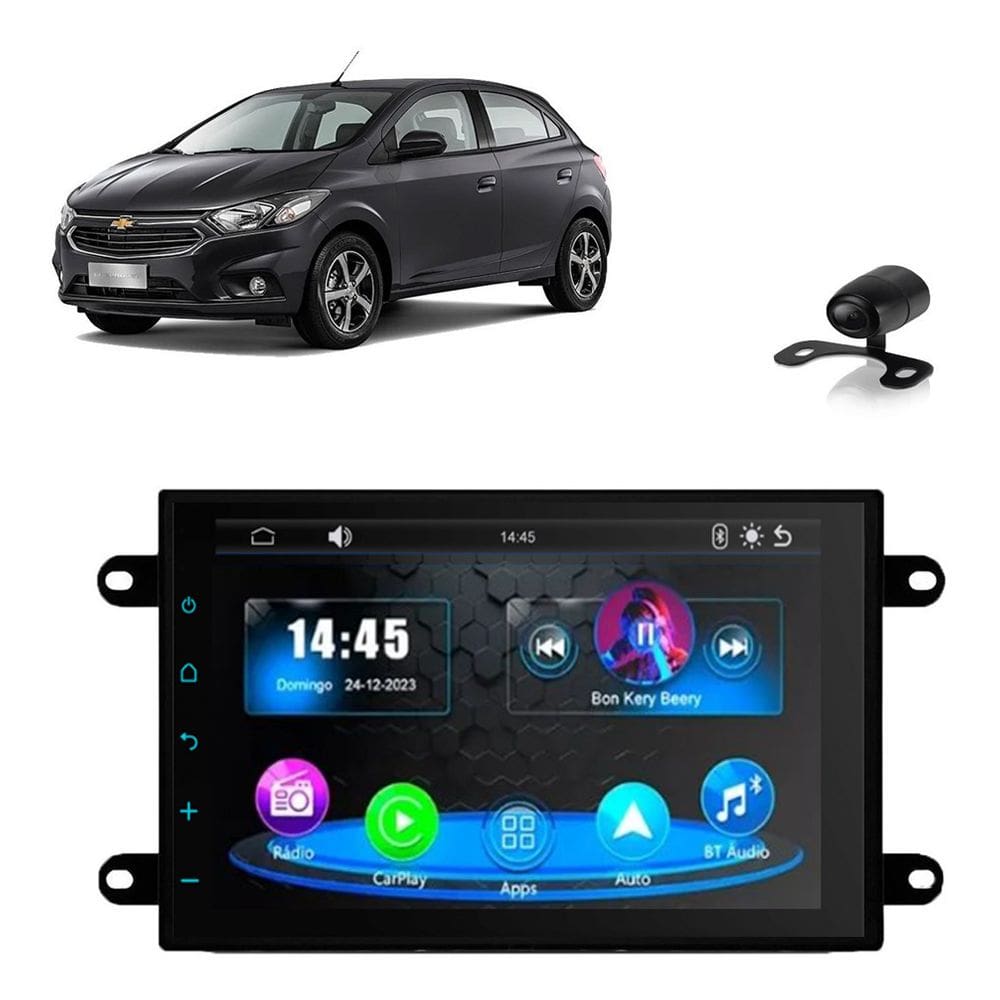 Kit Multimídia Onix Prisma LS Joy 7 Pol Carplay Androidauto Connectmedia Cm7 Faaftech