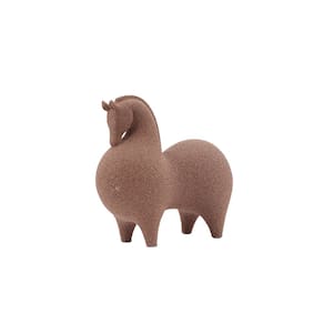 Escultura Decorativa Cavalo em Resina Marrom 24,5cm SS0337 BTC