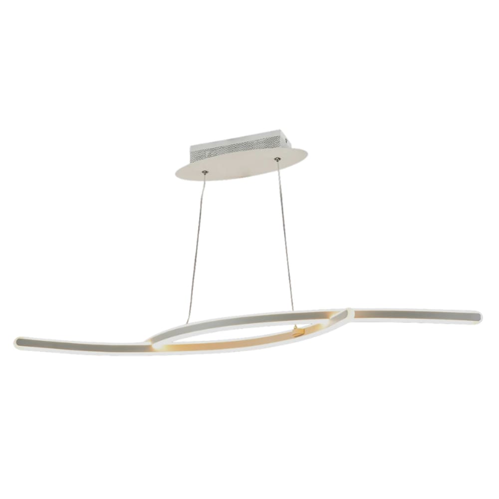 Pendente Bows LED Dimerizável 614PW 50W Bivolt Branco