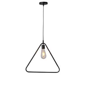 Pendente Triângulo em Aço LT-860-402 E27*1 Bivolt Preto