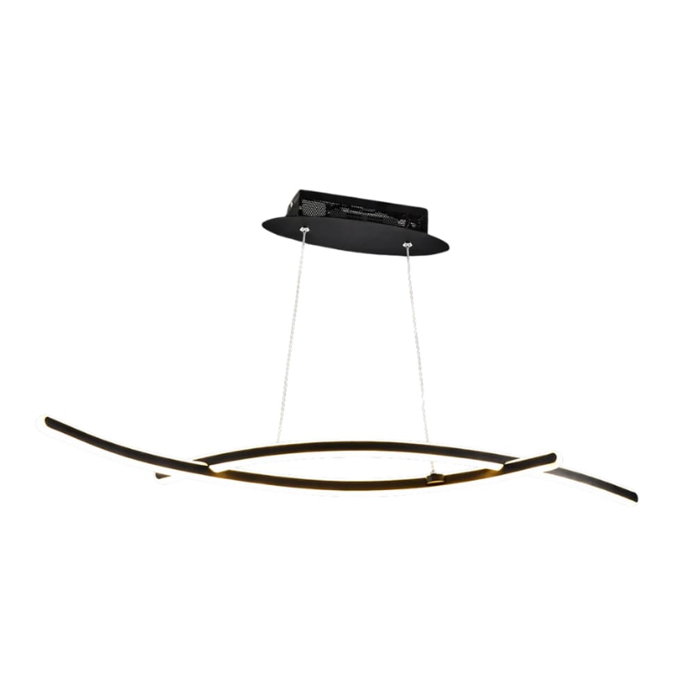 Pendente Bows LED Dimerizável 614PB 50W Bivolt Preto