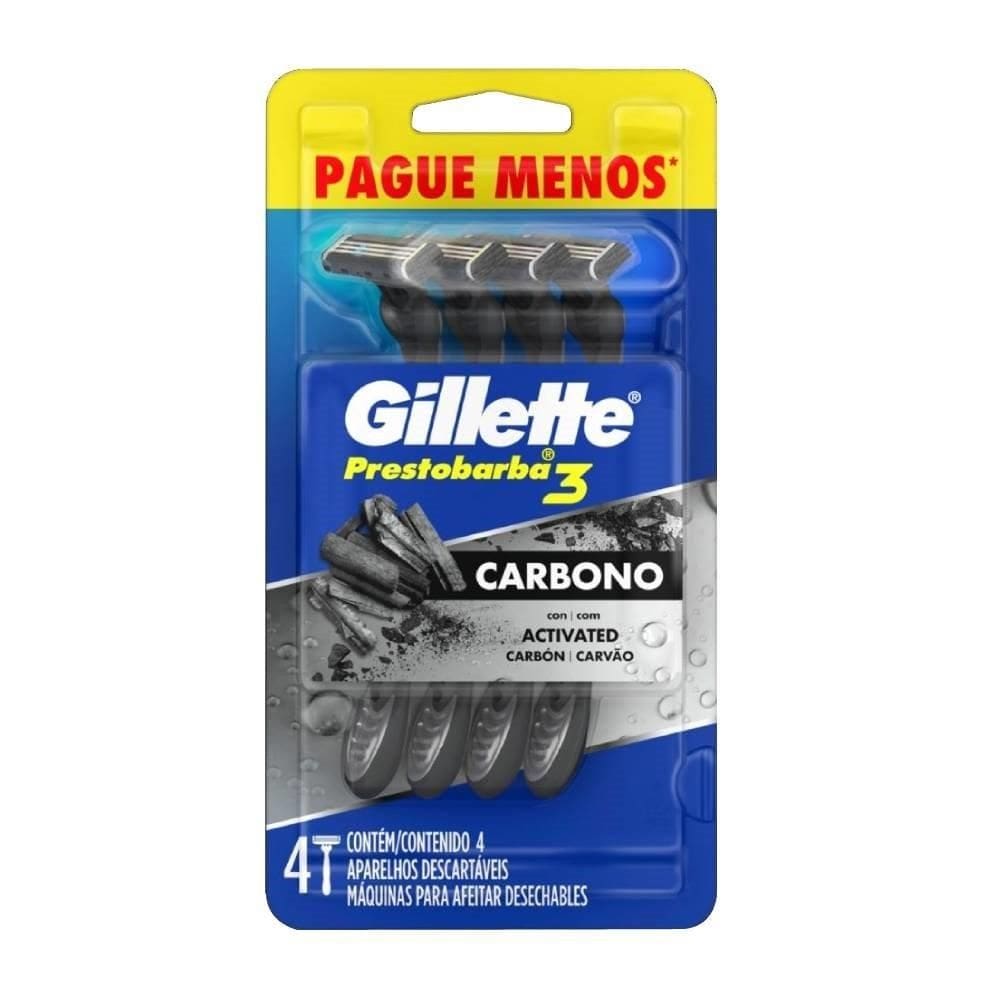Apar.Prestobarba 3 Masculino Carbono 4X1