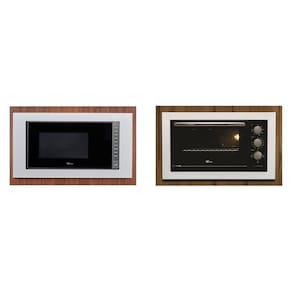 Conjunto de Embutir Fischer com Forno Elétrico 48L + Micro-ondas 25L Fit Line 127v Branco