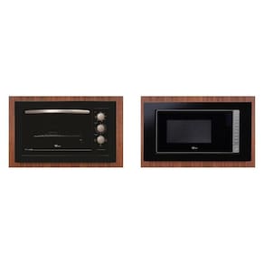 Conjunto de Embutir Fischer com Forno Elétrico 48L + Micro-ondas 25L Fit Line 127v Preto