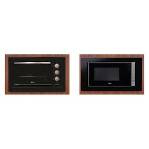 Conjunto de Embutir Fischer com Forno Elétrico 48L + Micro-ondas 25L Fit Line 220v Preto