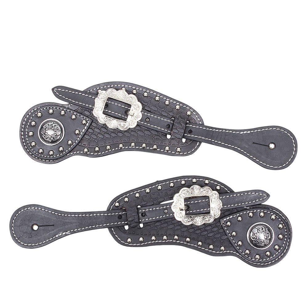 Correia de Espora Larga com Margarida Preta Top Equine 37724