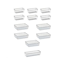 12 Organizadores Multiuso Modular Gavetas Acrílico Cristal