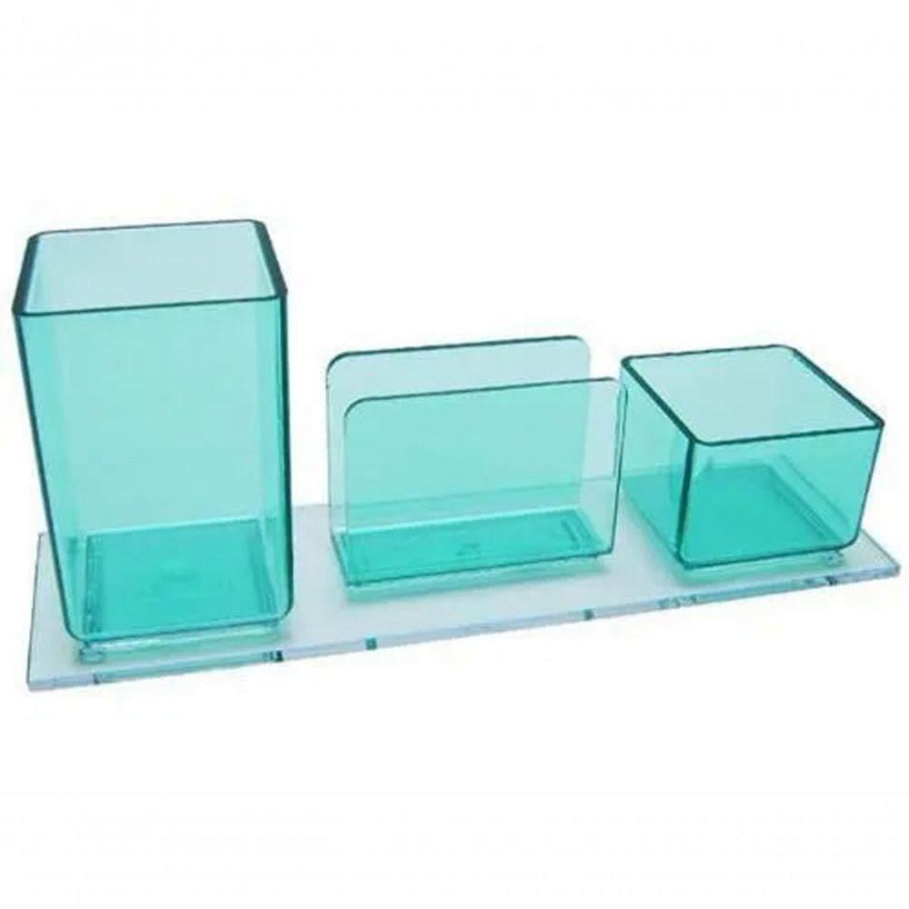 Porta Lapis Clips E Lembrete Acrimet 940 Verde Clear