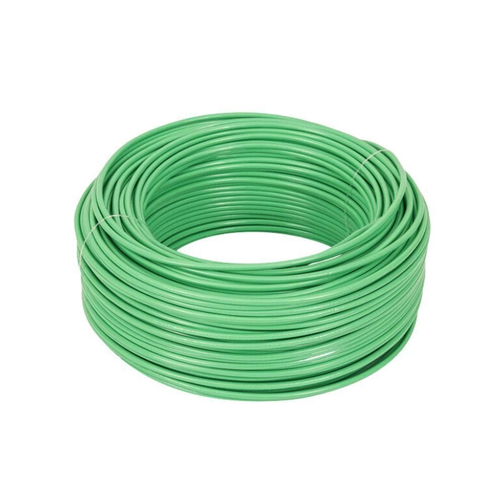 Rolo Cabo Flexível 750v 6mm 100 Metros Verde Cobrecom