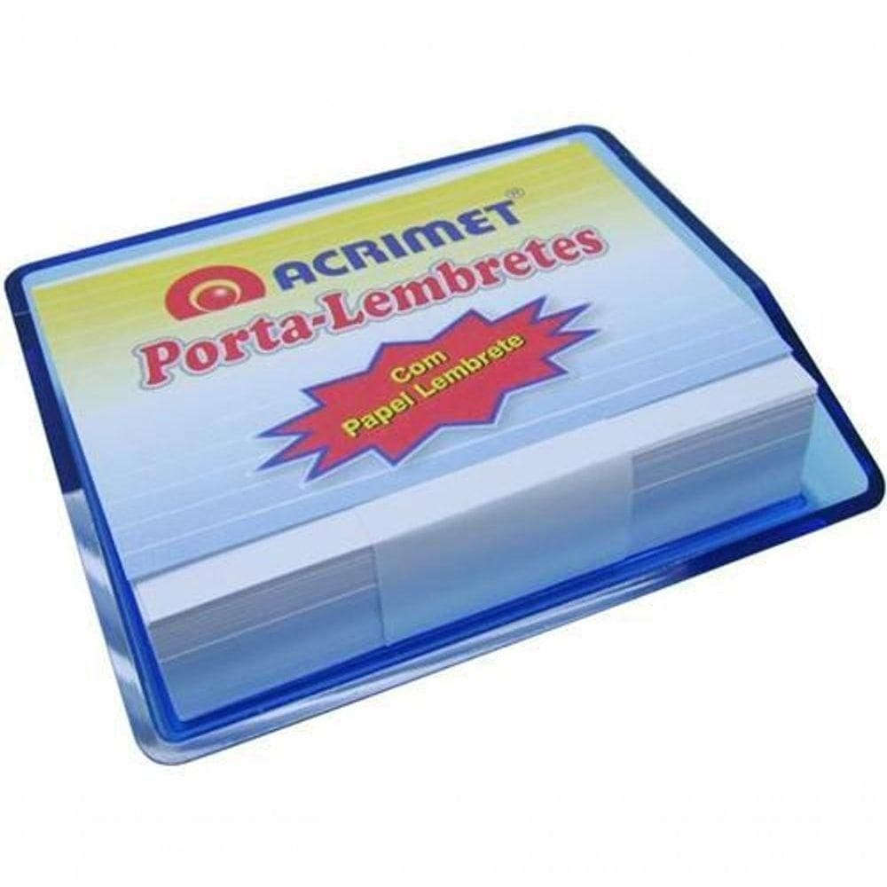 Porta Lembrete Com Papel Branco Acrimet 957 Azul Clear