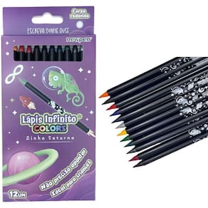 Lapis Infinito Colorido Linha Saturno 12 Cores Newpen