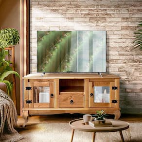 Rack Pequena TV Até 50 Polegadas Madeira Maciça D200 Shop JM