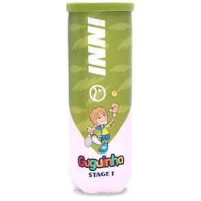 Bola de Tênis Inni Guguinha Stage 1 Verde - Tubo com 03 Bolas