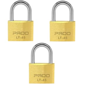 Kit 3 Unidades Cadeado Latão 45mm Pado Segredos Diferentes