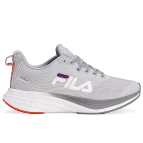 Tênis Fila Racer Curve 2 Cinza Roxo e Laranja