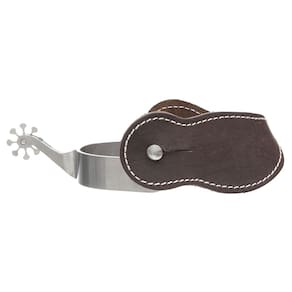 Espora Inox com Roseta de 8 Pontas com Correia de Couro Bronc-Steel 32771