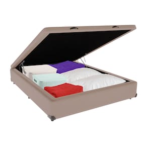 Cama Box Baú Casal 138x188 Bege