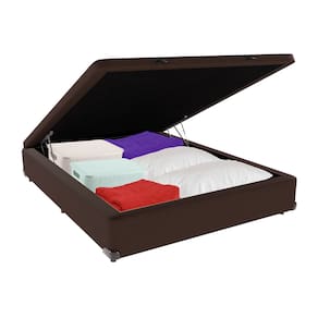 Cama Box Baú Viúvo 128x188 Marrom