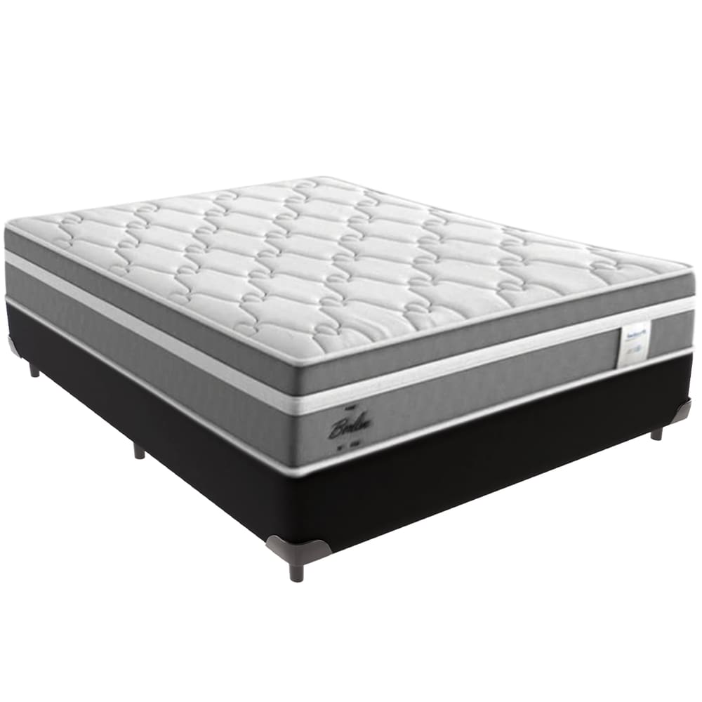 Cama Box Preto e Colchão Berlim Molas Ensacadas Casal Probel