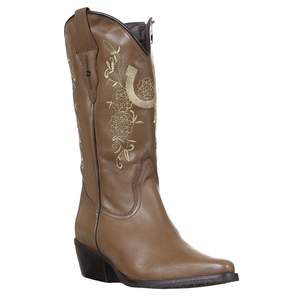 Bota Feminina Bico Fino Marrom Cow Way 37760