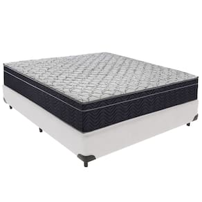 Cama Box Branco e Colchão Airtech 150 Espuma D45 Casal Ortobom