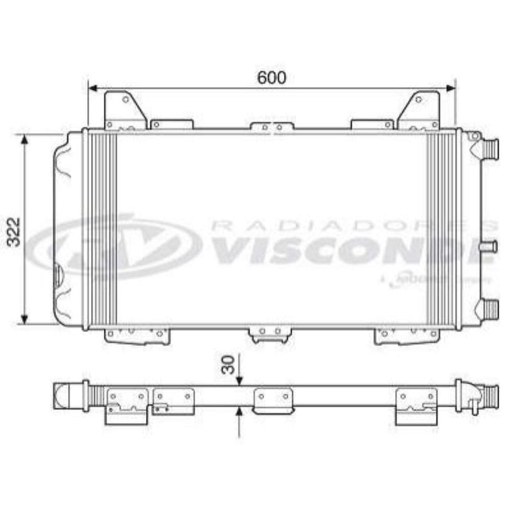 Radiador Scort 1.0 1.6 1.8 Apollo 1989/ Visconde Rv2283