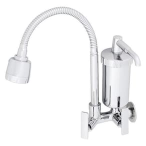 Torneira De Parede Cozinha Gourmet Flex Inox Com Filtro