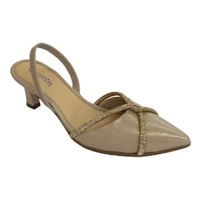 Sapato Mississipi ME913 Feminino Marfim saltinho e bico fino