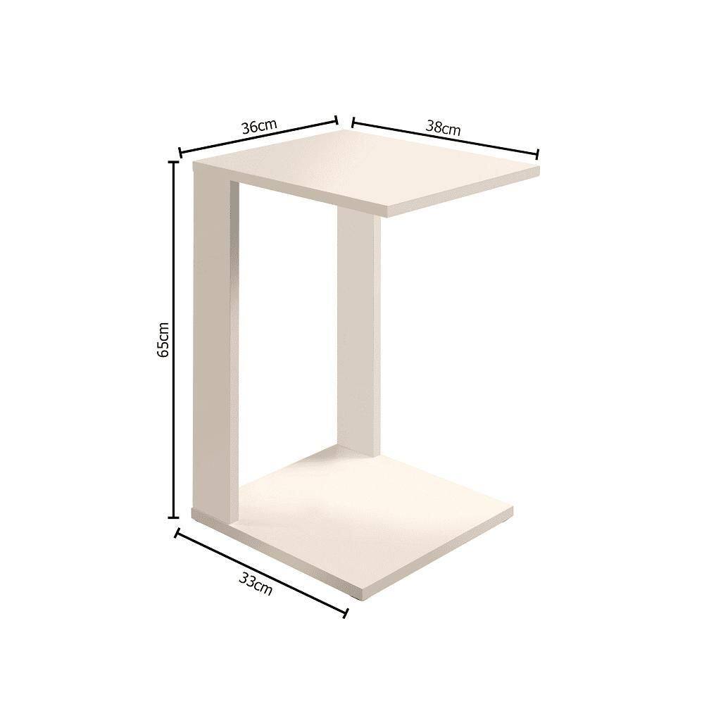 Mesa Lateral Retangular Madeira Decora Canto Enfeita Sala