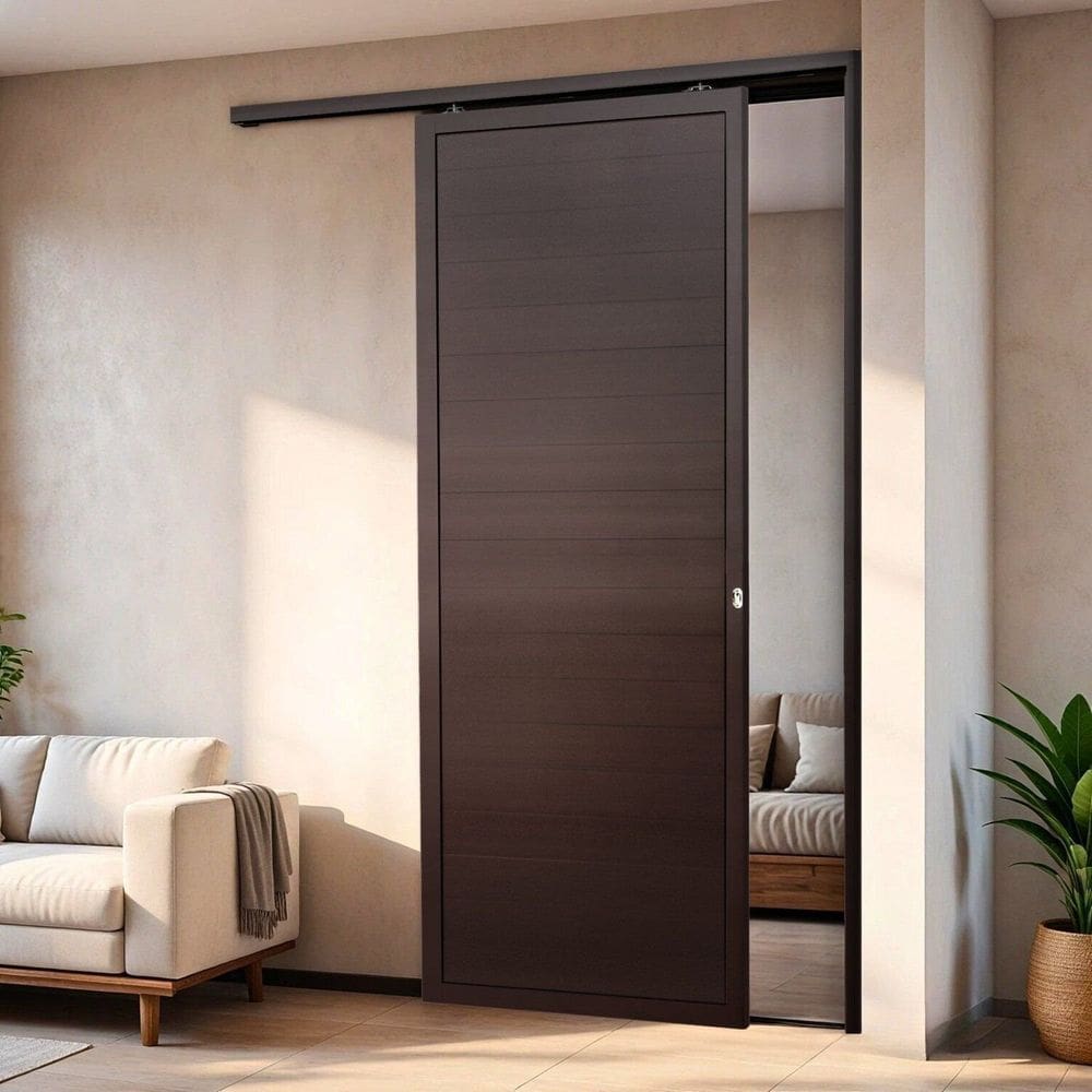 Porta de Correr Suspensa 210x90cm Lambril Dir L.25 Corten