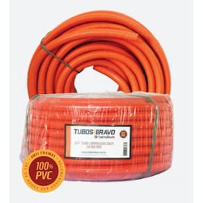 3 Conduítes Eletr Corrugado Laranja 3/4 X50M Anti-Chama Pvc