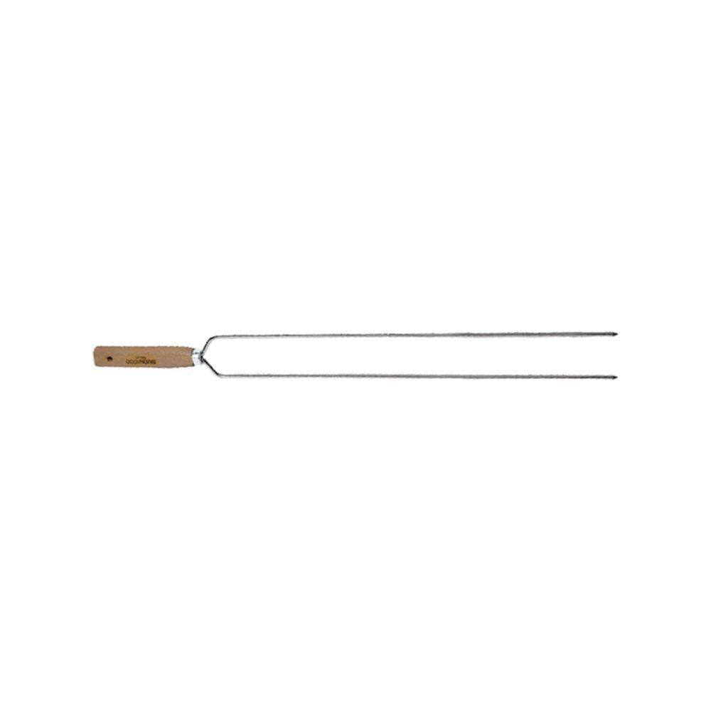 Espeto Aço Niquel Duplo 65Cm