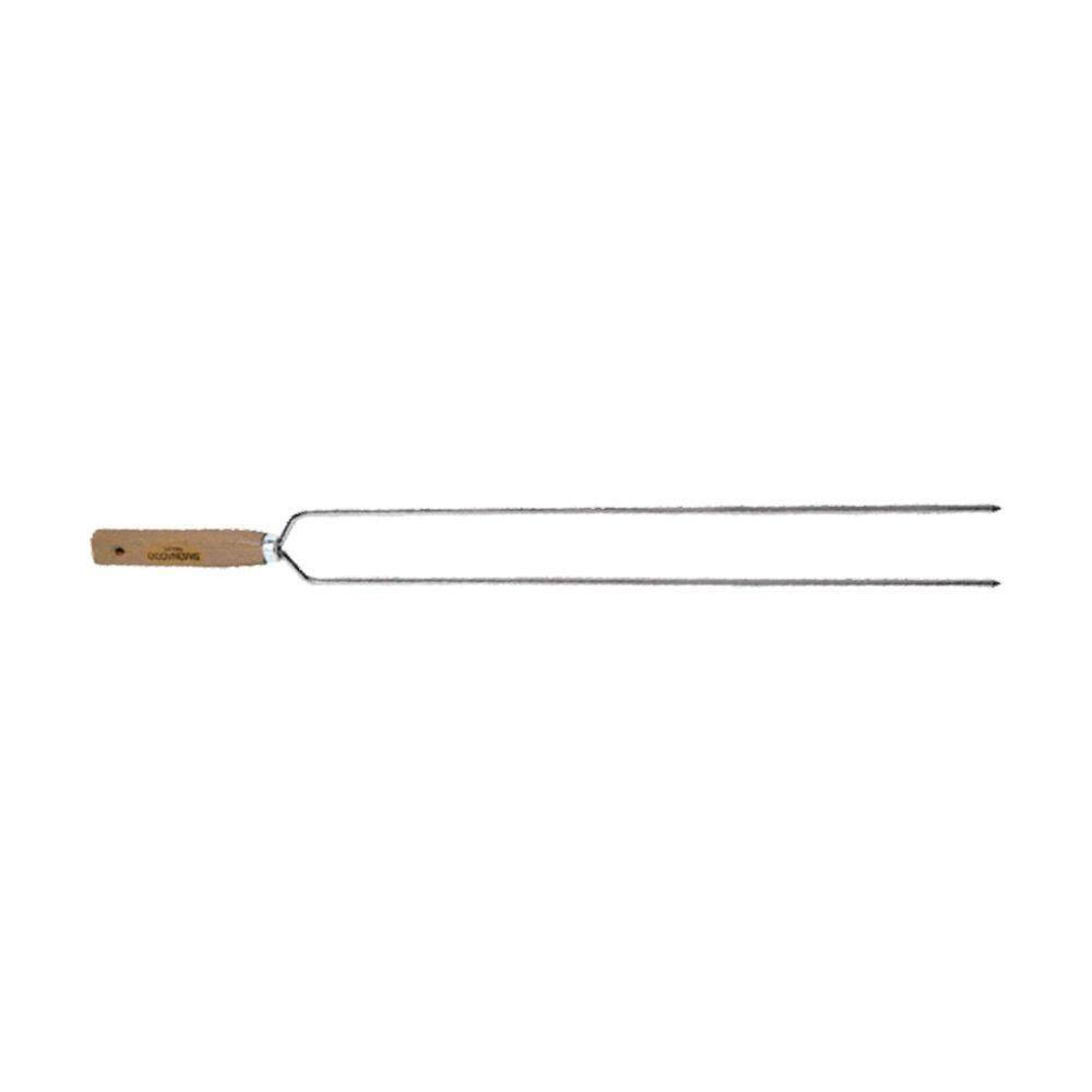 Espeto Aço Niquel Duplo 85Cm