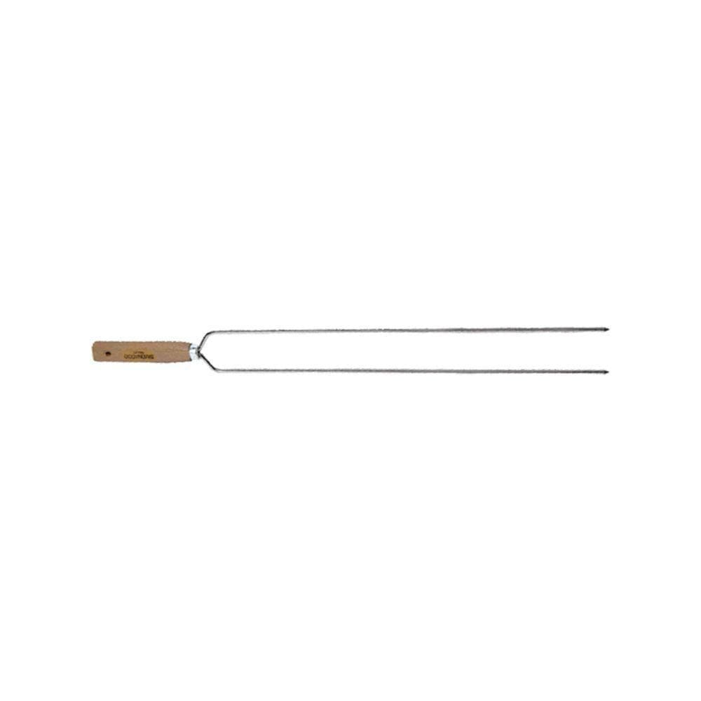 Espeto Aço Niquel Duplo 65Cm