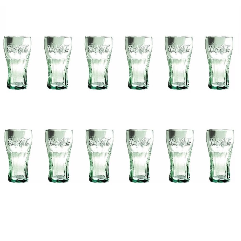 Kit 12 Copos Coca Cola Verde Em Vidro