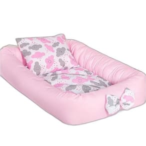 Ninho Redutor Nuvem Rosa Para Bebê 4 Peças