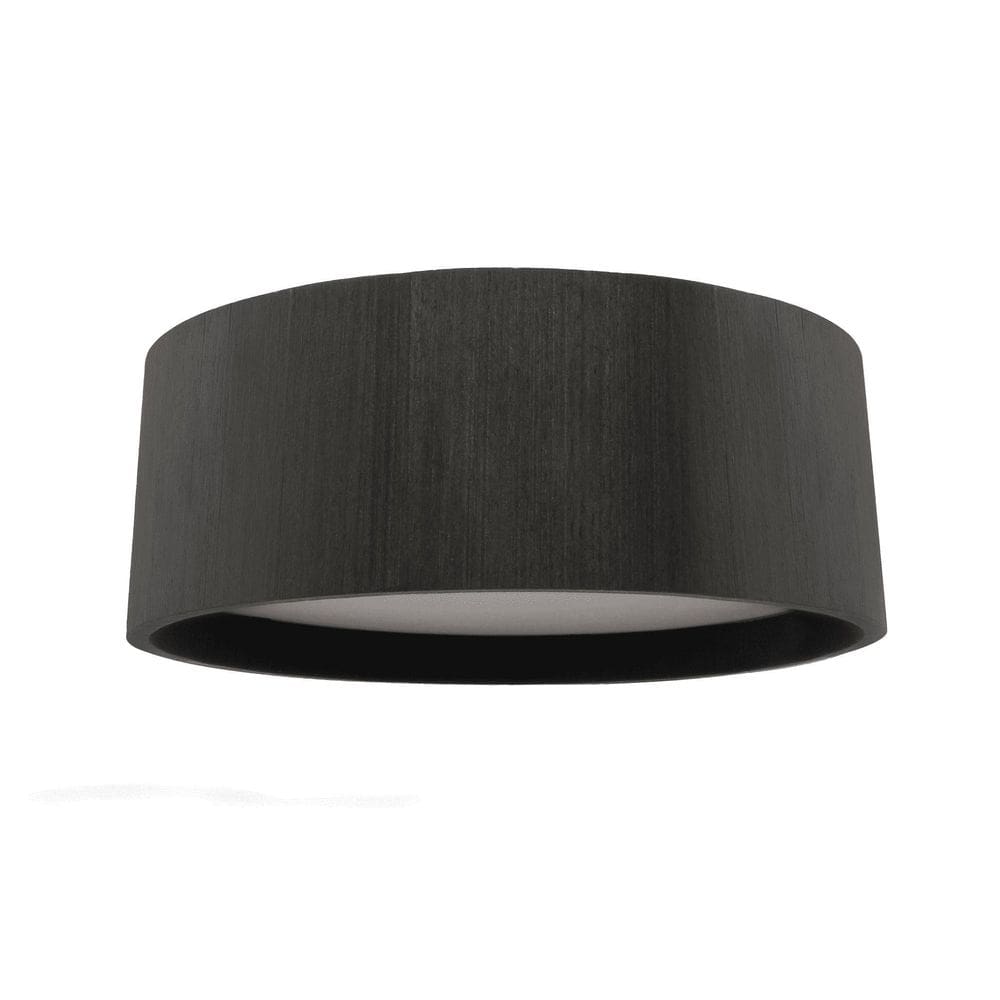 Plafon Wood Redondo 40Cm Preto