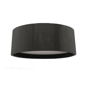 Plafon Wood Redondo 40Cm Preto