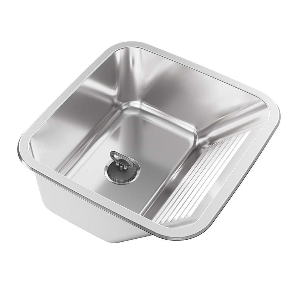 Tanque para Lavanderia em Aço Inox de Embutir 30 Litros Polido GhelPlus Aço Inox