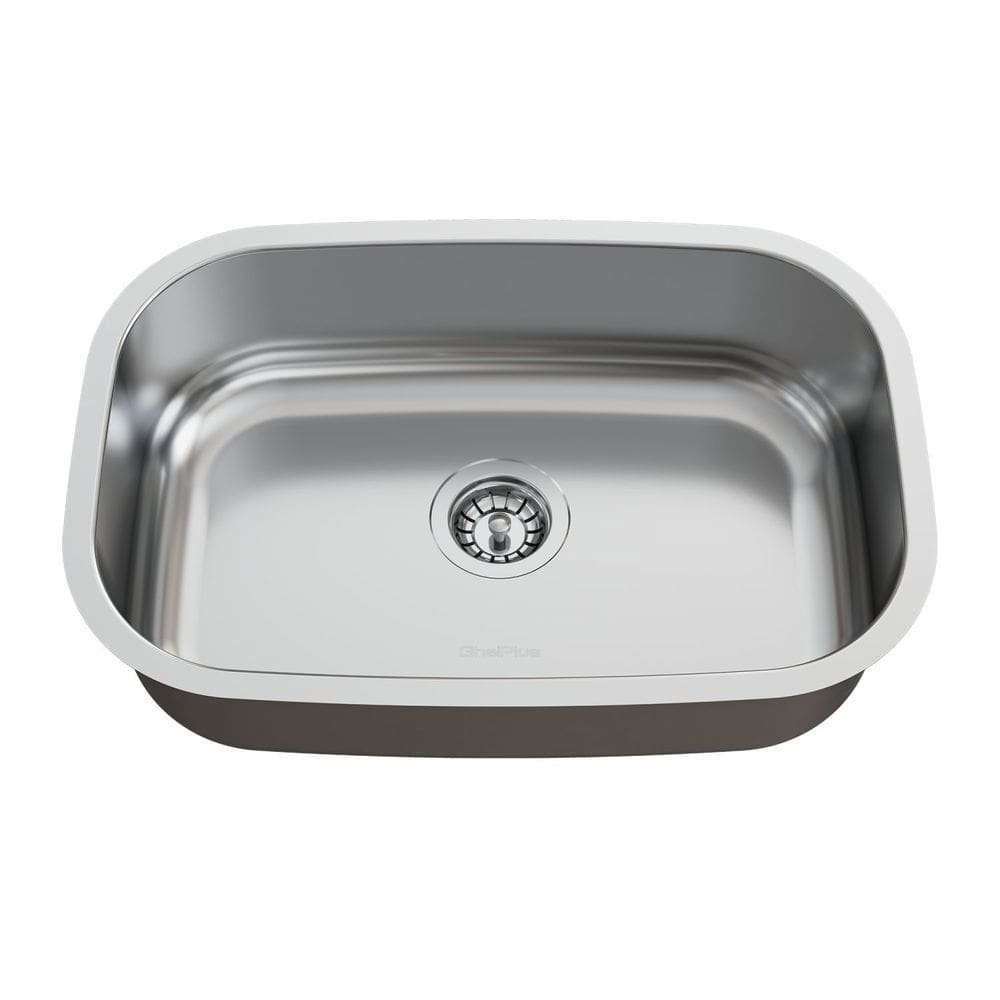 Cuba para Pia de Cozinha em Aço Inox N1 46x30x17cm Polida com Válvula GhelPlus Inox