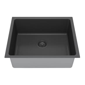 Cuba para Cozinha Gourmet Pia Aço Inox 54x44x20cm Acetinado GhelPlus Preto