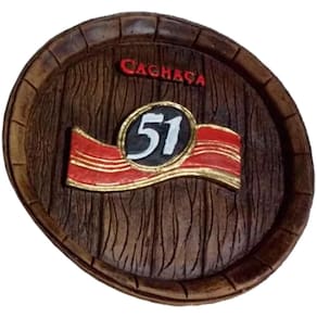 Tampa De Barril Artesanal Grande Em Alto Relevo Cachaça 51