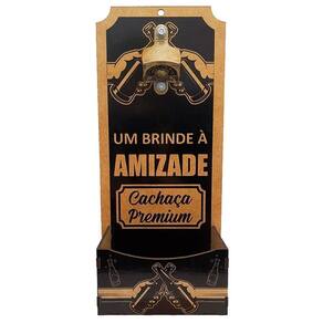 Abridor Garrafas E Suporte Tampinhas Beer Decor Um Á Amizade