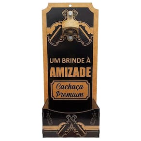 Abridor Garrafas E Suporte Tampinhas Beer Decor Um Á Amizade