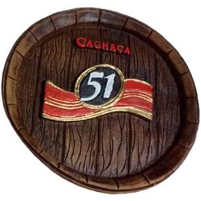 Tampa De Barril Artesanal Grande Em Alto Relevo Cachaça 51