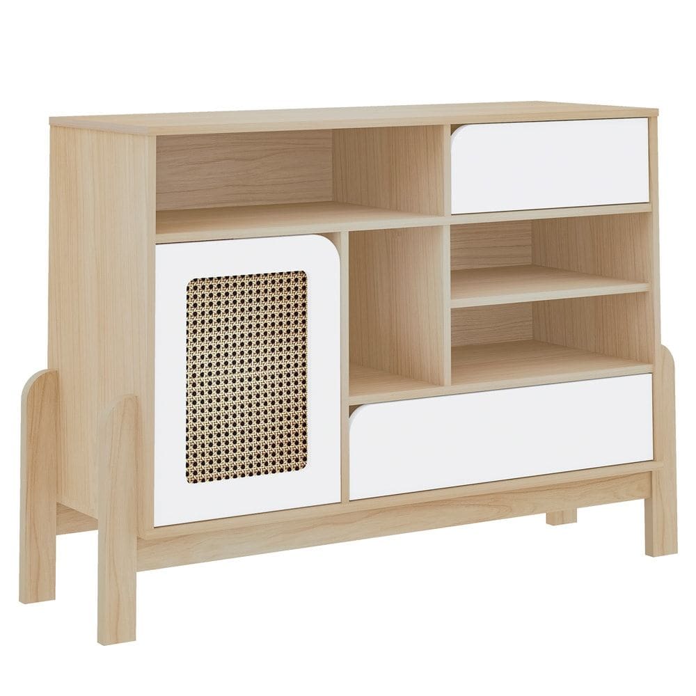 Buffet Aparador 1P 2G 122 cm 4607 Naturale Branco ARLY