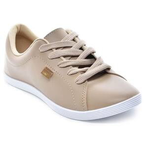 Tênis Beira Rio Básico Comfort Feminino - Bege Palha