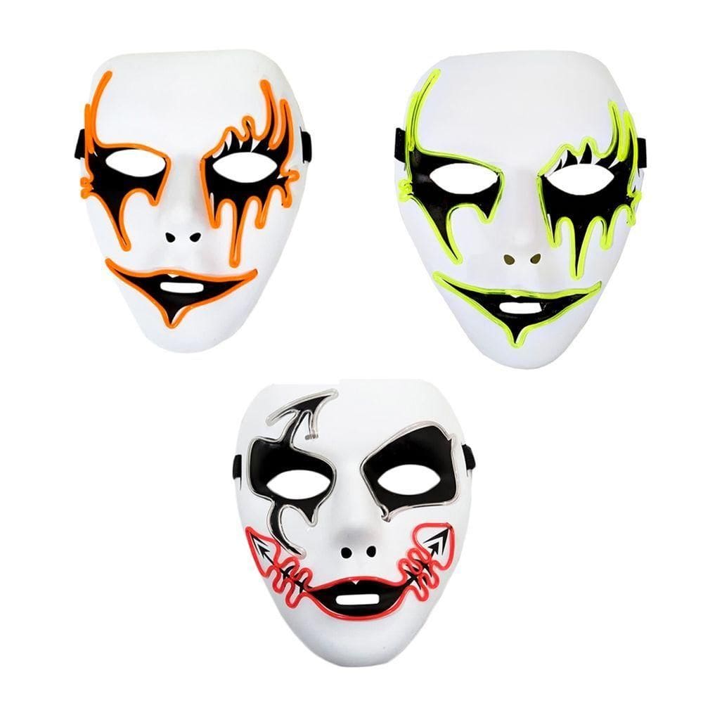 Máscara Halloween Dama Com Luz De Led